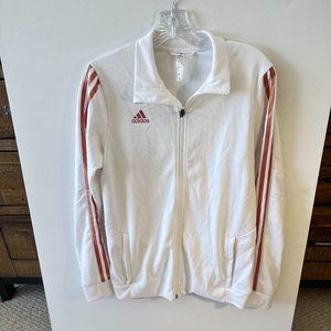 Adidas White and Maroon Adidas Sweat shirt